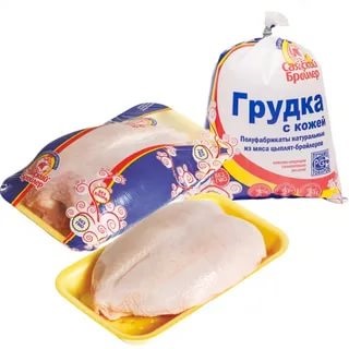 Грудка цыпленка-бройлера с кожей охлажд Саянский Бройлер 