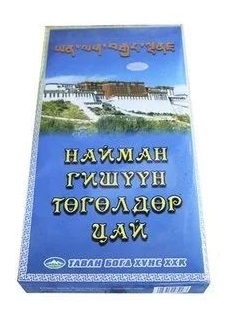 Чай зеленый спрессованный  Найман Гишуун Тоголдор (монгольский) 300 гр
