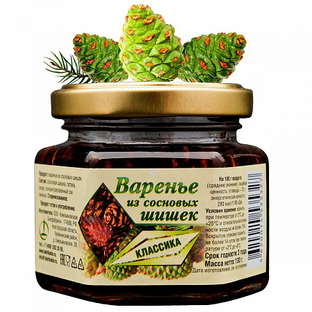 Варенье  из сосновых шишек 130г с/б Лесная фабрика