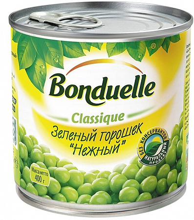 Горошек зеленый BONDUELLE 425мл ж/б 