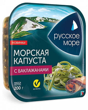 Капуста морская РУССКОЕ МОРЕ по-корейски Баклажан 200г