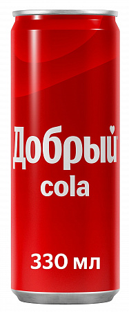 Напиток газированный ДОБРЫЙ Кола 0,33л ж/б