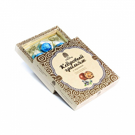 Конфеты СИБИРСКИЙ КЕДР Кедровый грильяж с черникой в шок глазури 120г