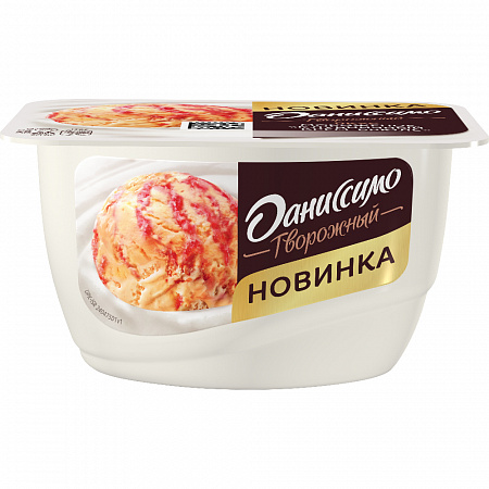 Продукт творожный Даниссимо морожное Клубничный крем-брюле 5,7% 130г без ЗМЖ
