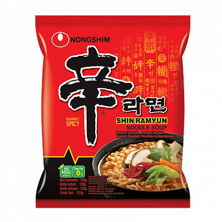 Лапша б/п NONG SHIM Шин Рамен вкус говядины 120г