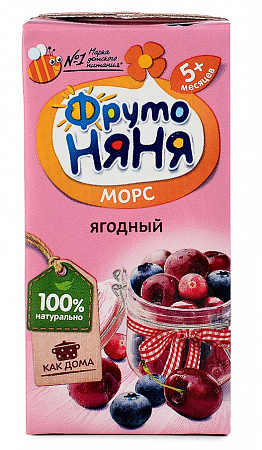 Морс ФРУТОНЯНЯ из ягод с 5мес 0,2л т/п