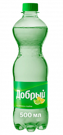 Напиток газированный ДОБРЫЙ Лимон-лайм 0,5л п/б