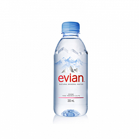 Вода минеральная EVIAN столовая н/г 0,33л п/б