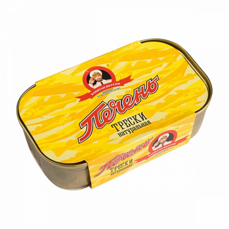 Печень трески КАПИТАН ВКУСОВ натуральная 115г ж/б