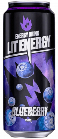 Напиток энергетический Lit Energy blueberr со вкусом черники 0,45л ж/б