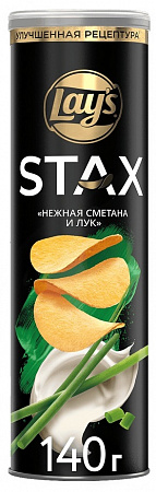 Чипсы картофельные LAYS STAX Сметана Лук 140г