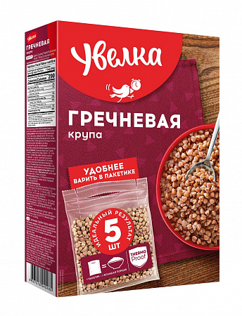 Крупа гречневая УВЕЛКА ядрица 400г (5уп*80г)