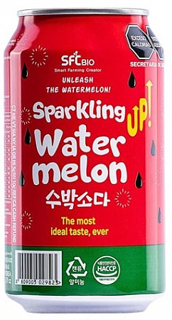 Напиток газированный SFC BIO со вкусом арбуза 350мл ж/б Ю.Корея