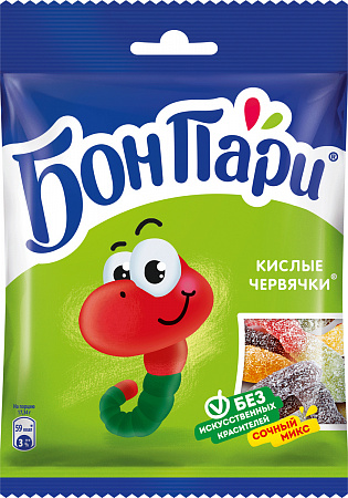 Мармелад NESTLE БОН ПАРИ червячки 75г