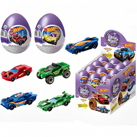 Яйцо шоколадное ШОКИ-ТОКИ HOT WHEELS с игрушкой 20г
