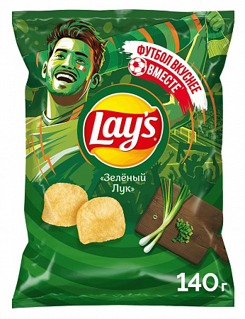 Чипсы LAYS 140г зеленый лук