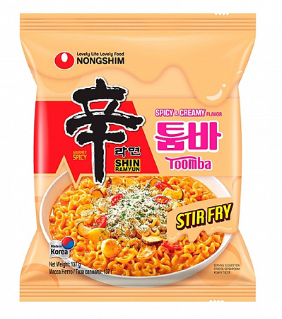 Лапша б/п Нонгшим Шин Рамен TOOMBA STIR FRY 137г