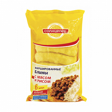 Блины СИБИРСКИЙ ГУРМАН Солнцепек мясо/рис 6шт 420г