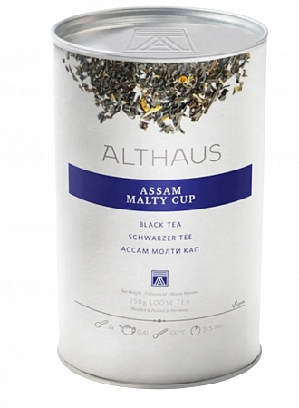 Чай черный байховый ALTHAUS Ассам молти кап 250г банка