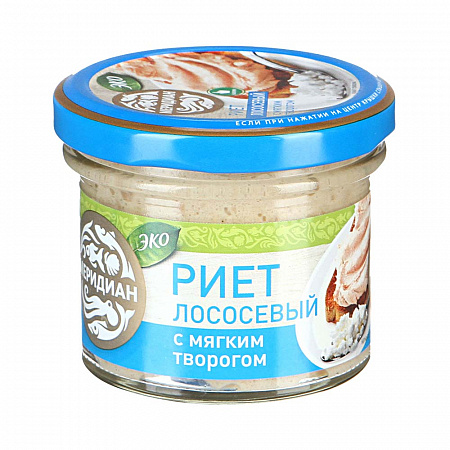 Паштет МЕРИДИАН Риет из лосося с мягким творогом 100г