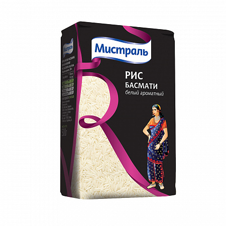 Крупа рис МИСТРАЛЬ басмати ароматный 500г