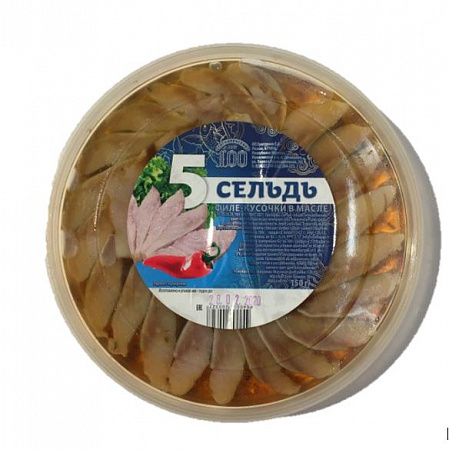 Пресервы из филе Сельдь Ханская №5 150г Бурятия