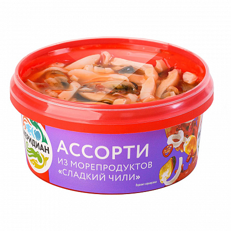 Ассорти из морепродуктов МЕРИДИАН сладкий чили 180г