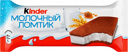 Пирожное KINDER Милк слайс 28г без ЗМЖ