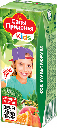 Сок САДЫ ПРИДОНЬЯ д/малышей Мультифрукт с 12мес 0,2л т/п