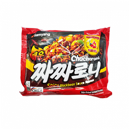 Лапша б/п  Samyang РАМЕН ЧАЧАРОНИ с соусом из черных соевых бобов 140 г Корея