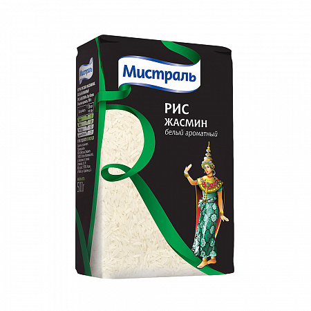 Крупа рис МИСТРАЛЬ жасмин ароматный 500г