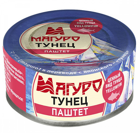 Паштет МАГУРО Тунец желтоперый 90г жб с/к