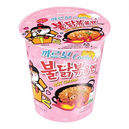 Лапша б/п Samyang со вкусом острой курицы и соуса карбонара 80г