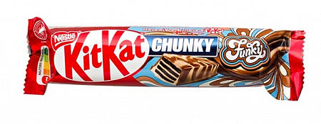 Батончик KitKat Chanky Funky из молочного шоколада с хрустящей вафлей 40г
