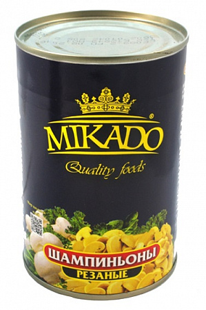 Шампиньоны Микадо резаные 425мл ж/б