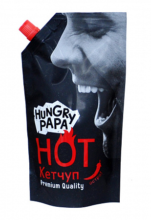 Кетчуп HUNGRY PAPA Hot 480гр дой-пак