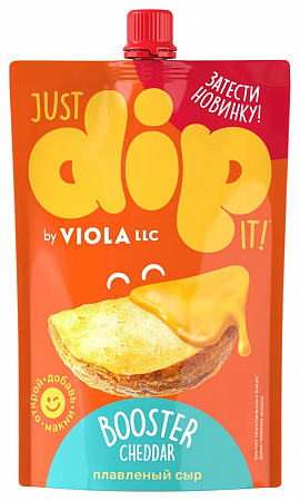 Сыр плавленый Dip Viola Booster Cheddar 45%.180г