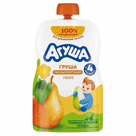 Пюре АГУША груша с 4мес 90г д/п