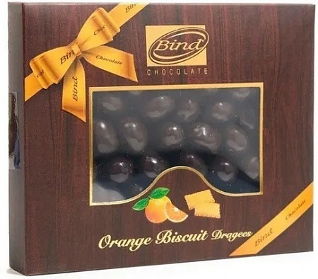 Драже BIND бисквит в шоколаде со вкусом апельсина 100г