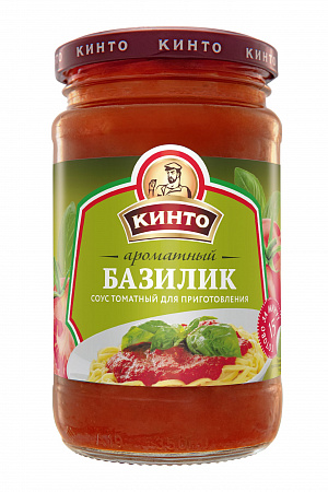 Соус КИНТО томатный Ароматный Базилик 350мл с/б