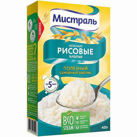 Хлопья МИСТРАЛЬ рисовые 400 г